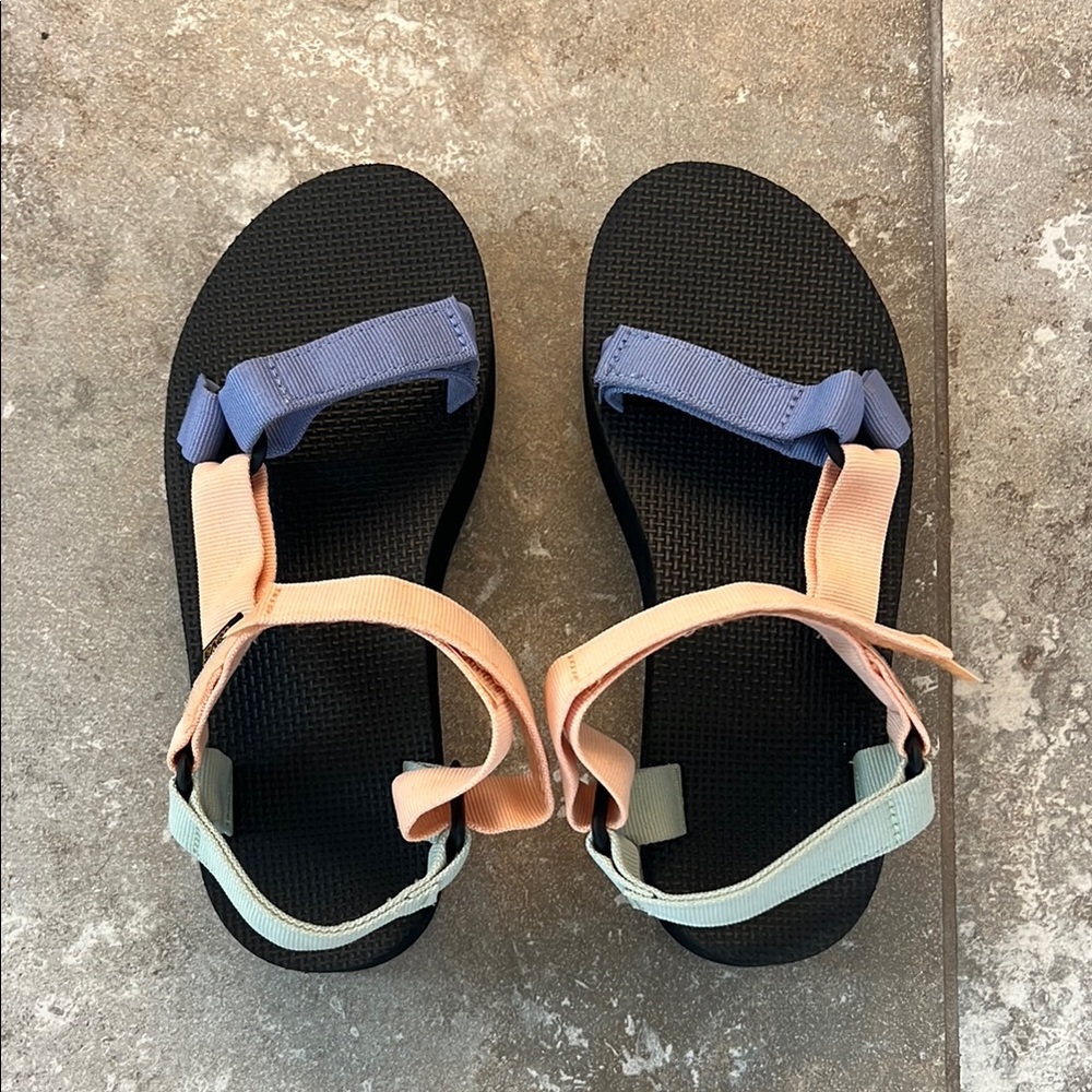 NWOT- Teva Women's W Flatform Universal Sandal Size 9 Sherbet Multi Color - Picture 2 of 8